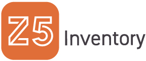 The Z5 Inventory logo - an orange chiclet with a white stencil Z5 next to the black word Inventory